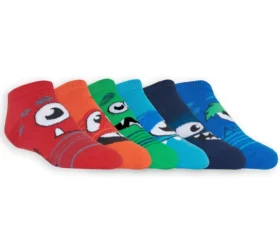 6-pack låga monsterstrumpor