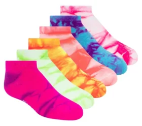 6-pack tie-dye-strumpor för flickor