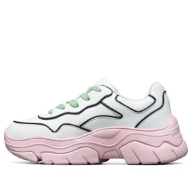 AMP”D låga pappaskor, vita/rosa