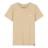 Athleisure Casual Sports Knit Rund hals Kortärmad Brun