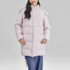 BASIC lång dunjacka ”Pink”