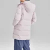 BASIC lång dunjacka ”Pink”