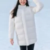 BASIC lång dunjacka ”White”