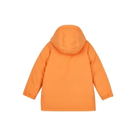 BASIC Vävd dunjacka i medellängd med bokstavstryck ”Orange White”