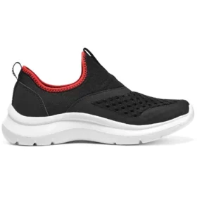 Bekväma slip-on-skor ”Black Red”