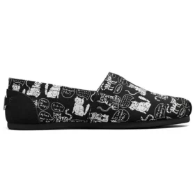 Bob s Plush Slip-on-skor Svart/Vit