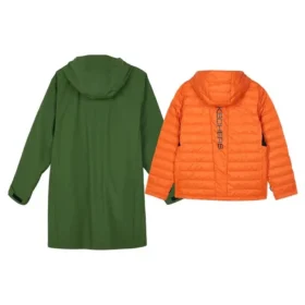 Casual 2-i-1-jacka med huva ”Grön Orange”