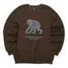 Casual Graphic Crew Sweater ”Brown Grey”