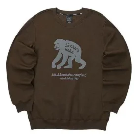 Casual Graphic Crew Sweater ”Brown Grey”