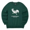 Casual Graphic Crew Sweater ”Green White”