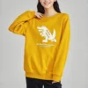 Casual Graphic Crew Sweater ”Gul Vit”