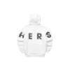 Casual-hoodie med tryck ”White Black”