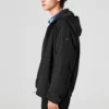 Casual-jacka med huva ”Black White Olive Green”