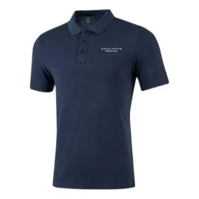 Casual kortärmad polotröja med tryckta bokstäver ”Navy”