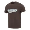 Casual kortärmad T-shirt ”Brown White”