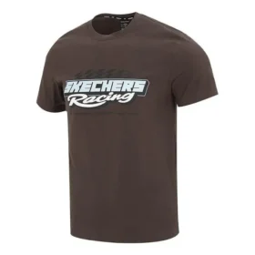 Casual kortärmad T-shirt ”Brown White”