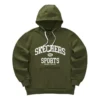 Casual Letter Printed Hoodie ”Green White”