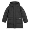 Casual lång dunjacka ”Black Teal”