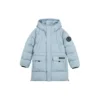 Casual lång dunjacka ”Black Teal”