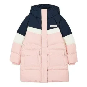 Casual lång dunjacka ”Pink White Navy”