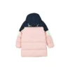 Casual lång dunjacka ”Pink White Navy”