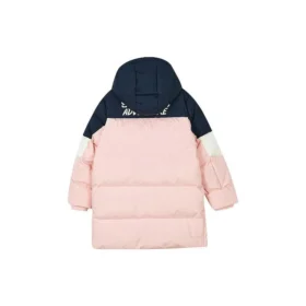 Casual lång dunjacka ”Pink White Navy”