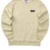 Casual långärmad tröja med logotryck ”Beige”