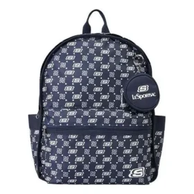 Casual ryggsäck med bokstavstryck ”Navy White”