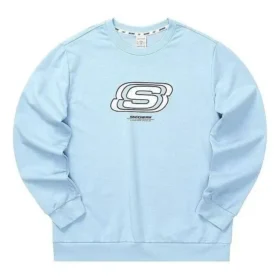 Casual Series Letter Rundhalsad Sweatshirt ”Blue White”