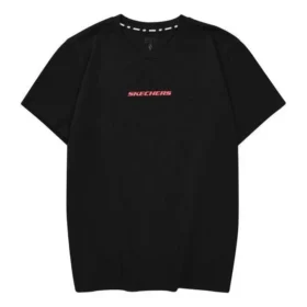 Casual T-shirt med bokstavstryck ”Svart Röd Vit”