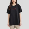 Casual T-shirt med bokstavstryck ”Svart Röd Vit”