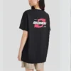 Casual T-shirt med bokstavstryck ”Svart Röd Vit”