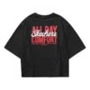 Casual T-shirt med tryck ”Black Red”