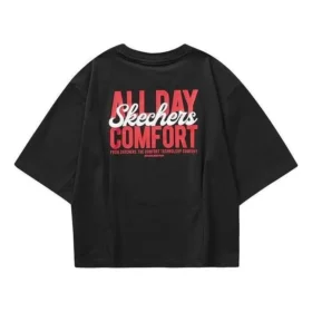 Casual T-shirt med tryck ”Black Red”