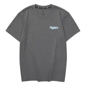 Casual T-shirt med tryck ”Grey Blue”