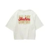 Casual T-shirt med tryck ”White Red”