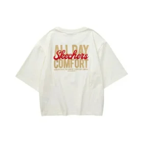Casual T-shirt med tryck ”White Red”
