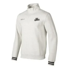 Casual tröja med halv dragkedja ”White Black”