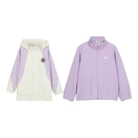 Casual vävd jacka ”Purple White”