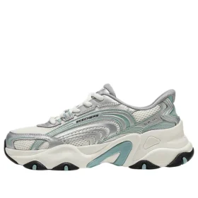 Chunky Sneakers ”White Silver Green”