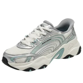 Chunky Sneakers ”White Silver Green”