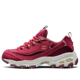 D’ Lites Velvet Low-Top Daddy Skor Röd
