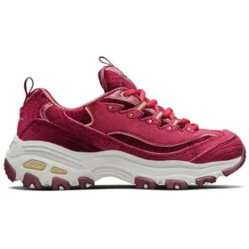 D’ Lites Velvet Low-Top Daddy Skor Röd