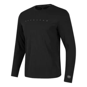 Enfärgad casual långärmad sport-T-shirt ”Black”