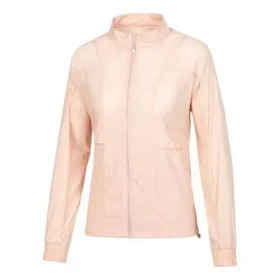 Enfärgad jacka med sidostreck ”Rosa-vit”