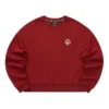 Enfärgad, lös tröja med rund hals ”Burgundy”