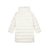 Enfärgad quiltad jacka med ståkrage och dragkedja ”Vit”