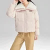 FASHION Dunjacka med bokstavstryck ”Pink White”