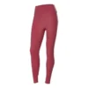 Fitnessleggings i stickat med bokstavstryck ”Burgundy”