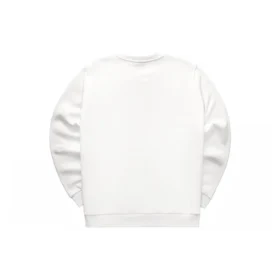 Fleece-tröja med rund hals och logotyp ”White Red Blue”